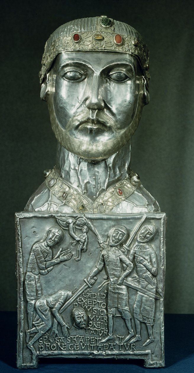 St. Candidus ereklyetartója, 1165 körül (arany és ezüst) alkotó: Swiss School