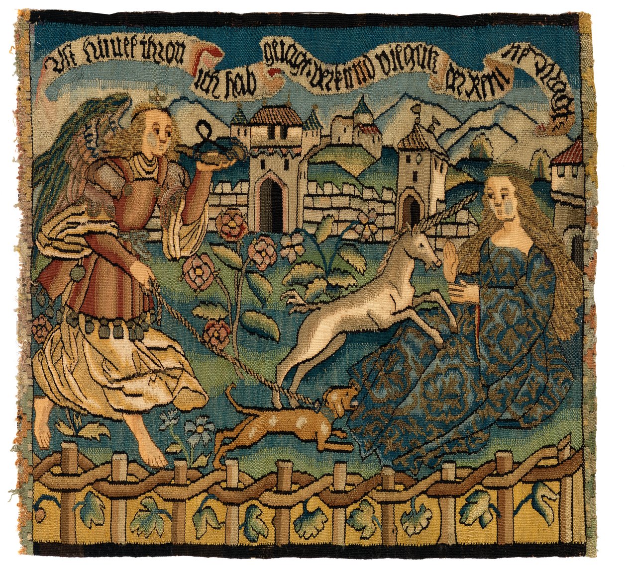 Az Unikornis vadászatát ábrázoló gobelinpanel alkotó: Swiss School
