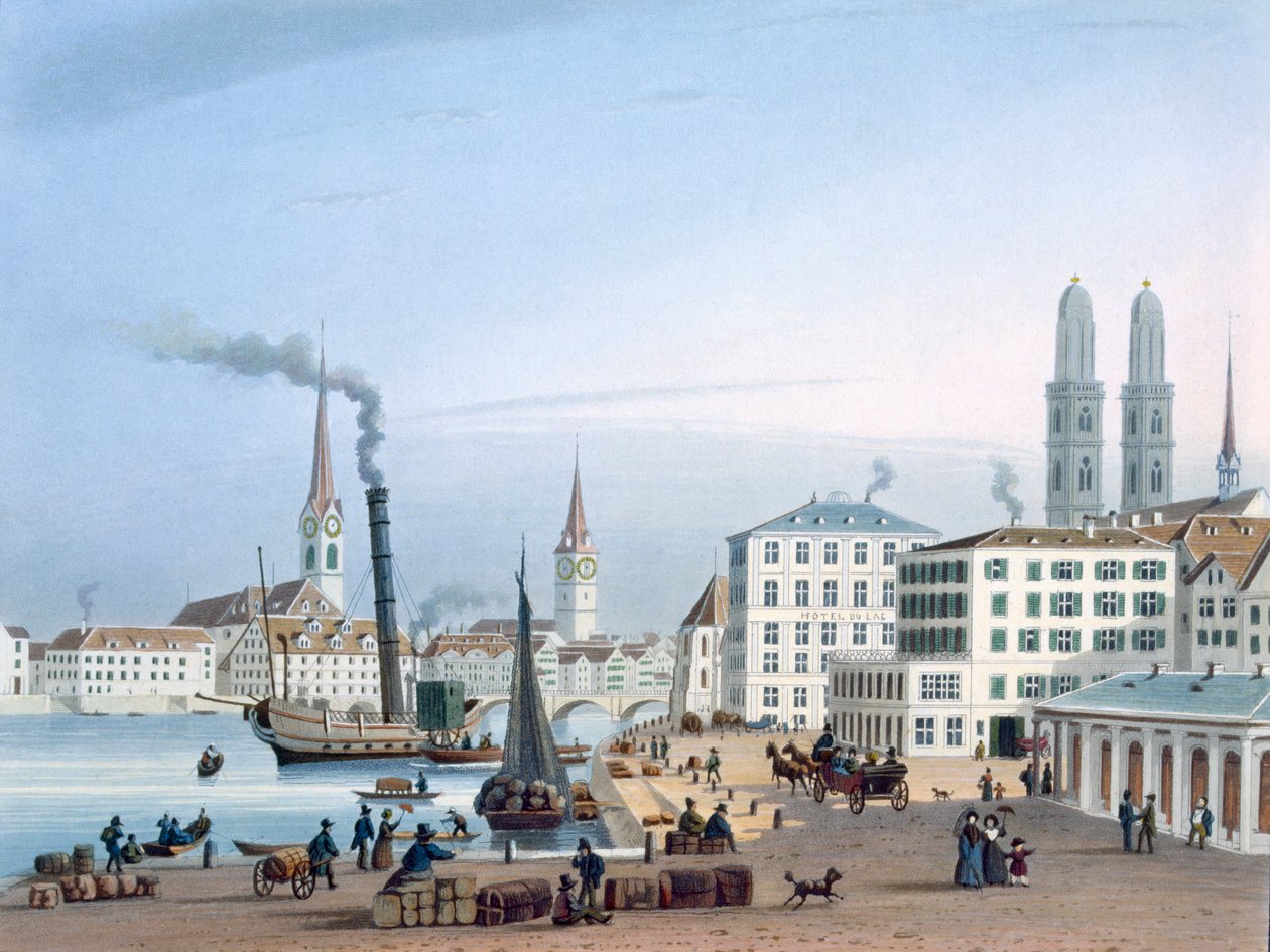 Zürich, 19. század. alkotó: Swiss School