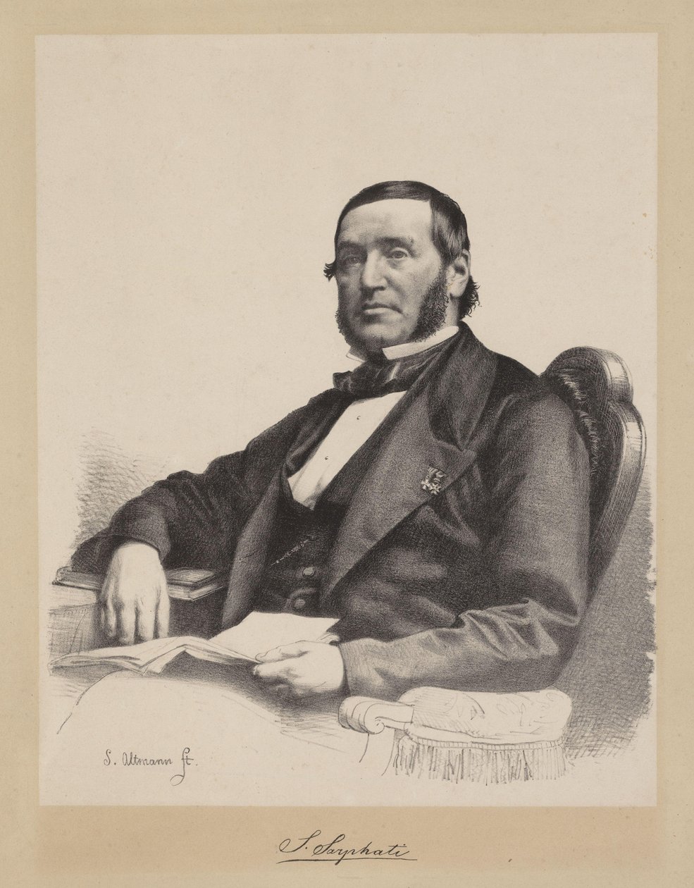 Samuel Sarphati (1813-1866), orvos és várostervező alkotó: Sybrand Altmann