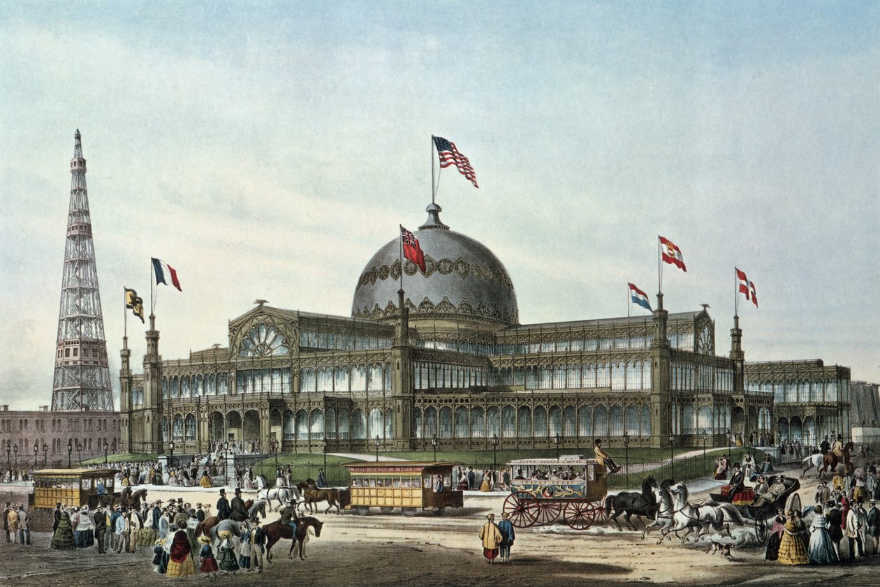 A New York-i Kristálypalota az 1853-as világkiállításra épült alkotó: Sydney Currie