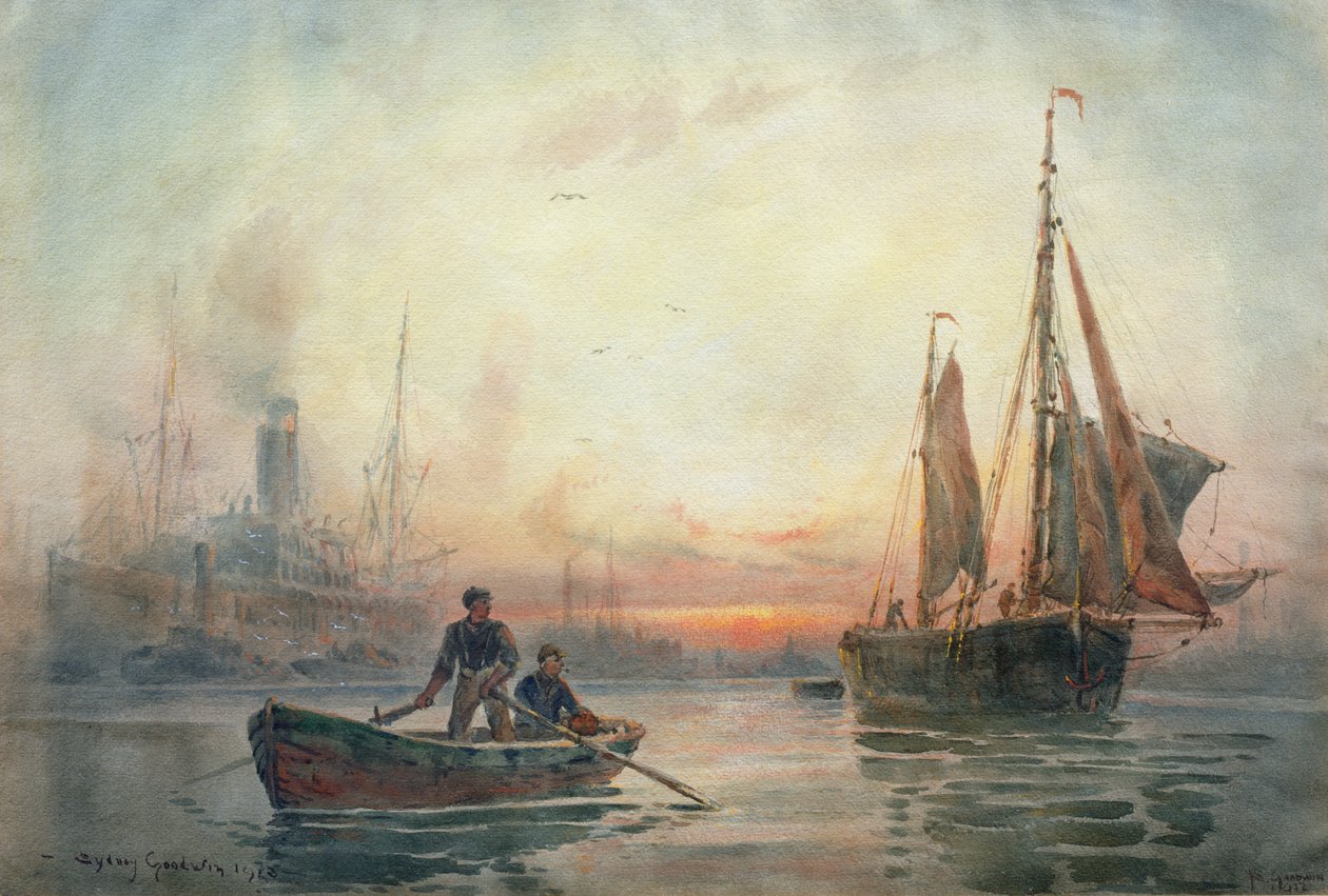 Naplemente a londoni medencében, 1913 alkotó: Sydney Goodwin