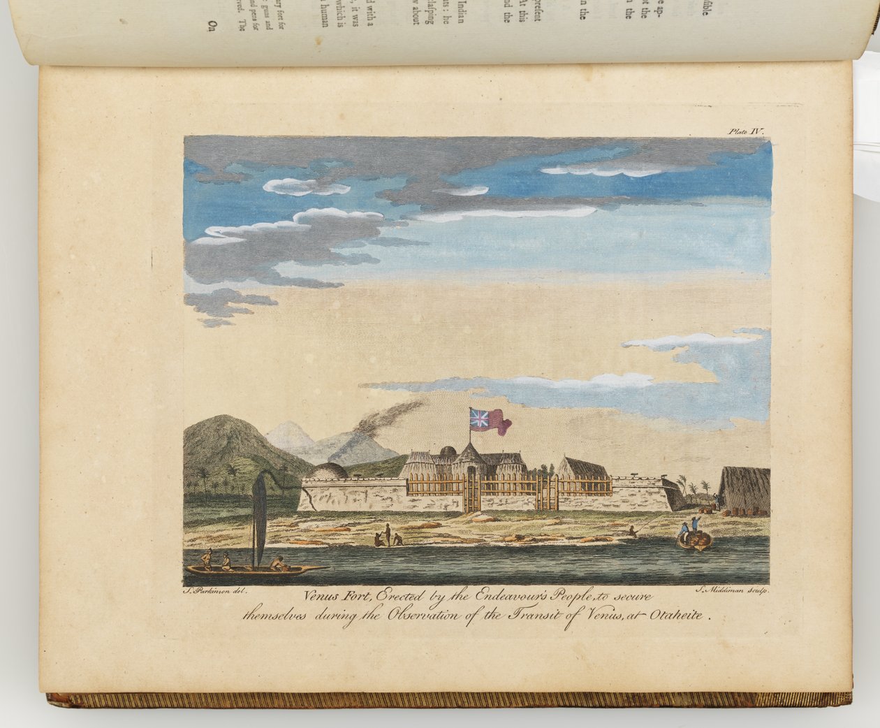 Vénusz erőd, illusztráció a "Déli-tengeri utazás naplójából: Őfelsége hajóján, az Endeavourban", 1794 alkotó: Sydney Parkinson