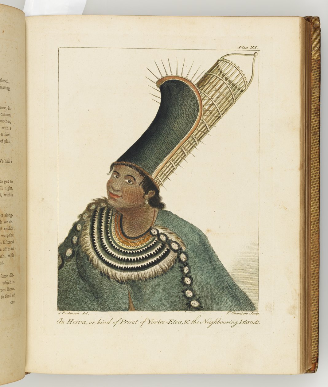Illusztráció egy déli tengeri utazás naplójából: Őfelsége hajóban, az Endeavourban, 1794 (kézzel színezett metszet) alkotó: Sydney