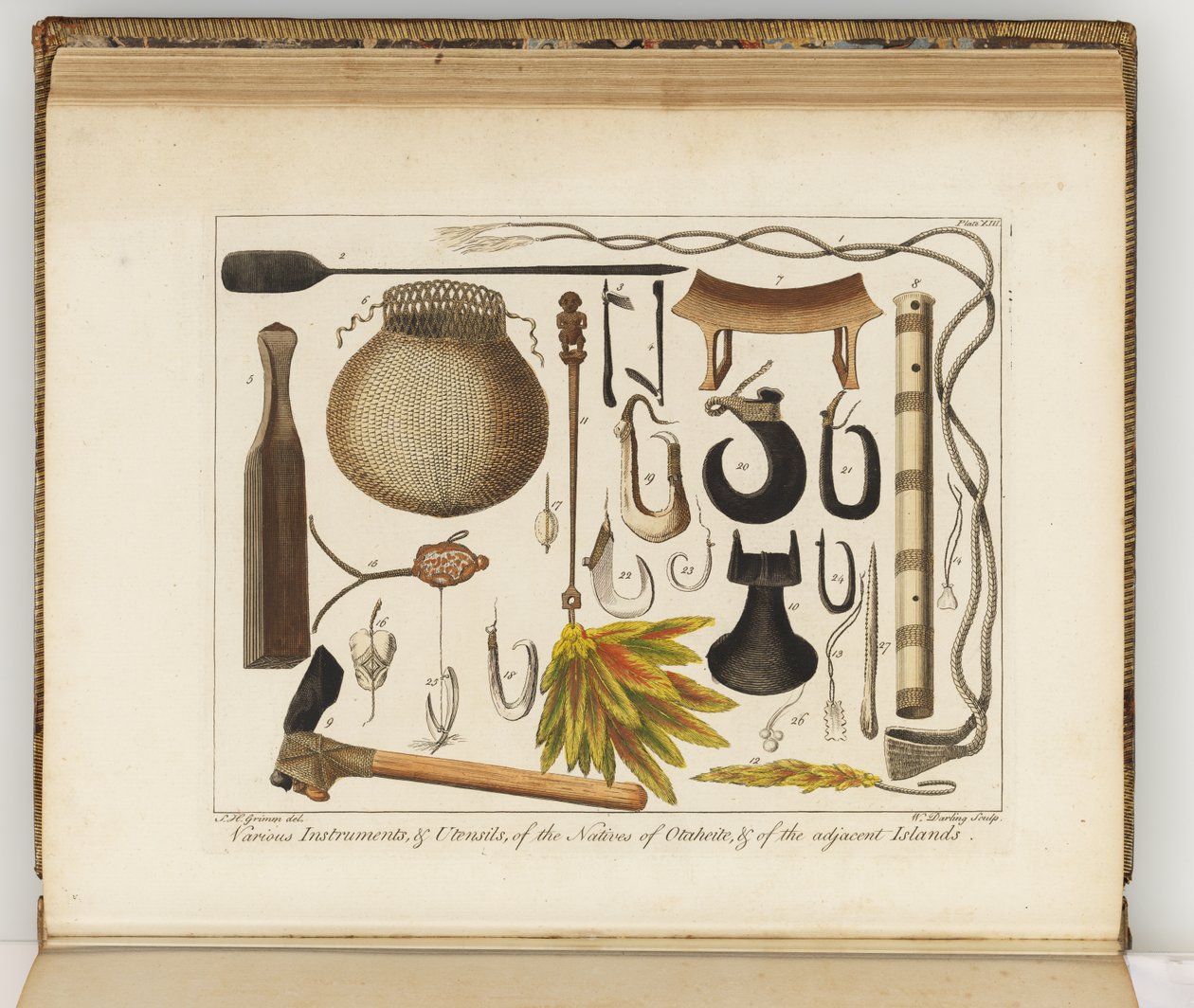 Illusztráció egy déli tengeri utazás naplójából: Őfelsége hajóban, az Endeavourban, 1794 (kézzel színezett metszet) alkotó: Sydney
