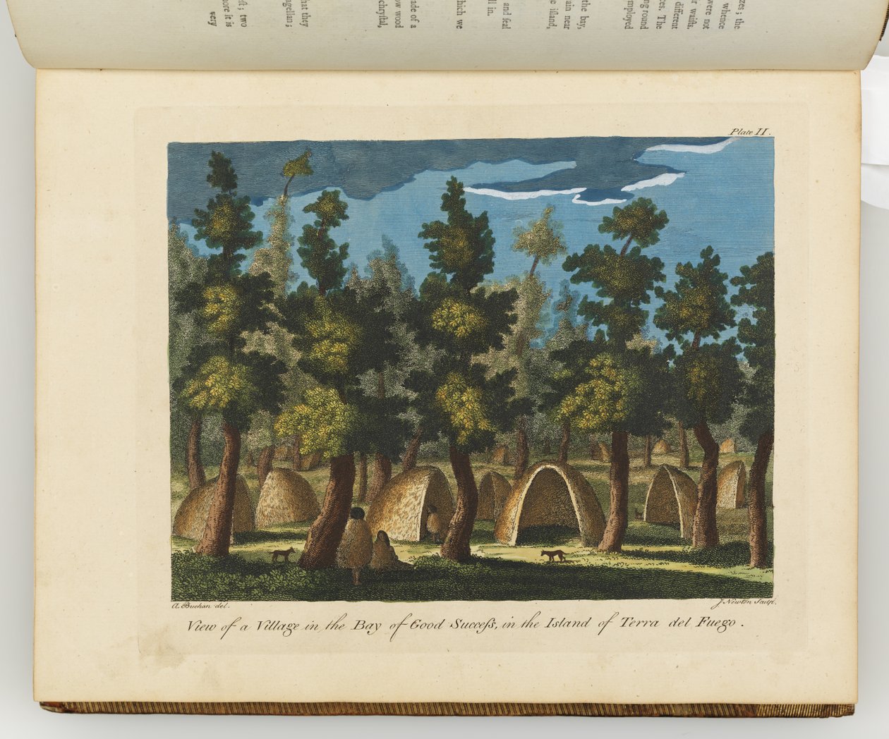 Illusztráció a "Déli-tengeri utazás naplójából: Őfelsége hajóján, az Endeavourban" alkotó: Sydney (after) Parkinson