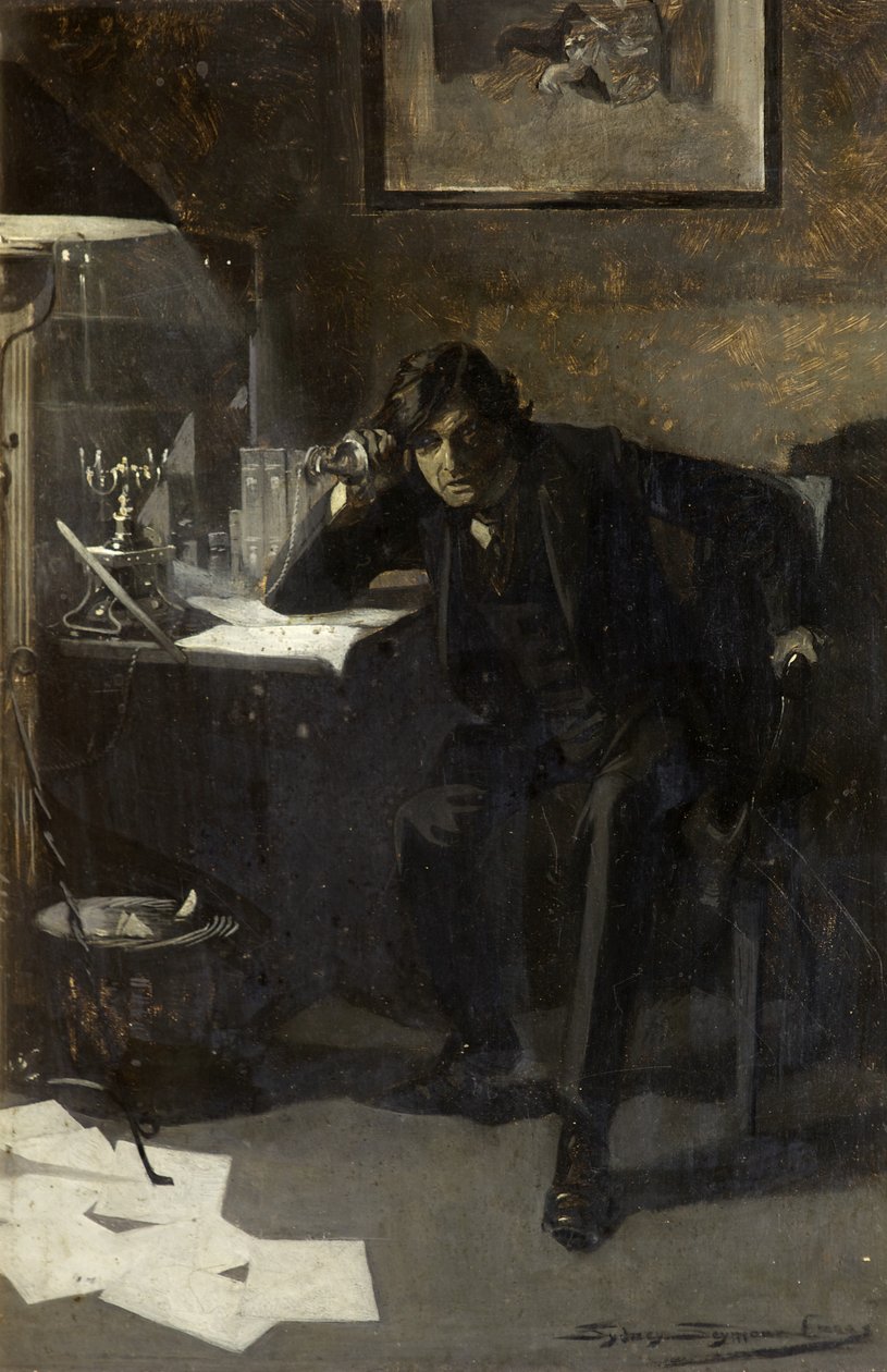 Sir John Martin Harvey portréja (olaj, karton) alkotó: Sydney C Lucas