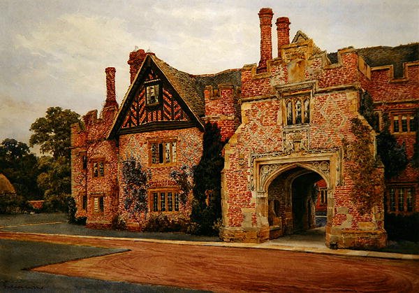 Compton Wynyates, Warwickshire (akvarell papíron) alkotó: Sydney Currie
