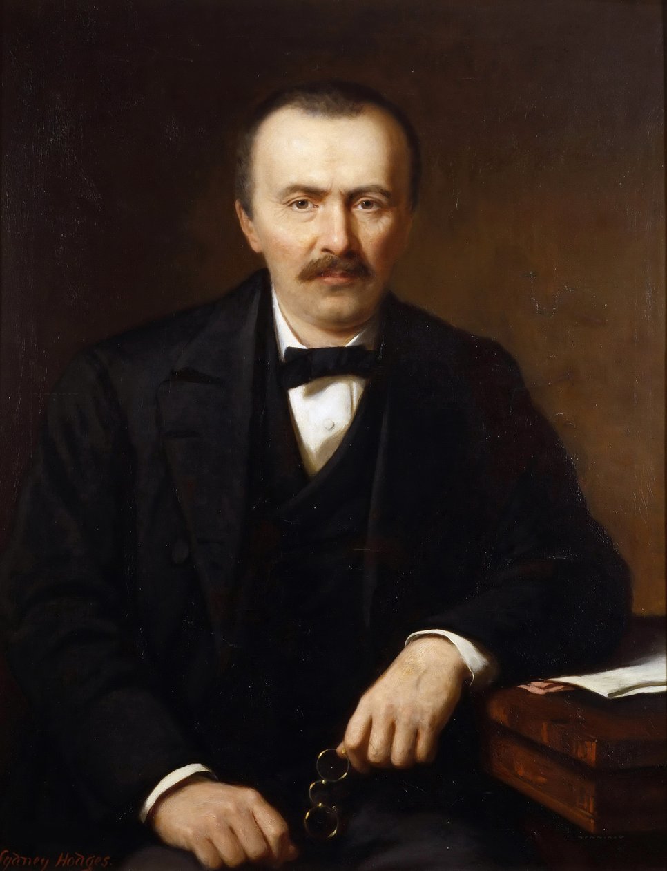 Heinrich Schliemann portréja 1822-1890, 1866 körül. alkotó: Sydney Hodges