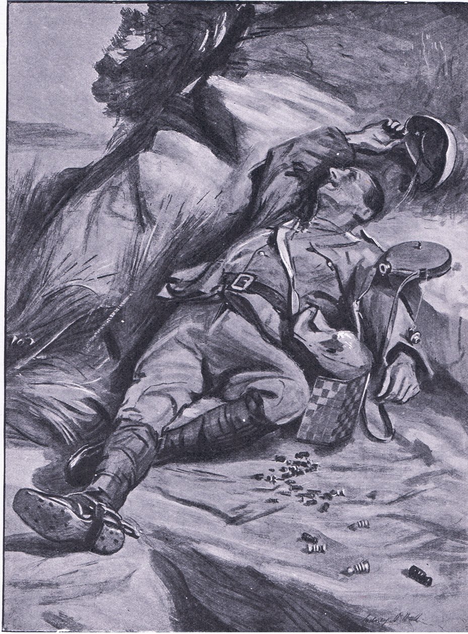 Csak egy gyalog, az After Pretoria: A gerillaháborúból, amelyet a Harmsworth Bros Limited adott ki, 1901 alkotó: Sydney Prior Hall