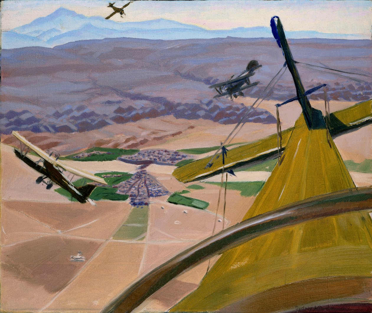 Kurdisztán dombjai felett: Repülés Kirkuk felett, 1919 alkotó: Sydney William Carline