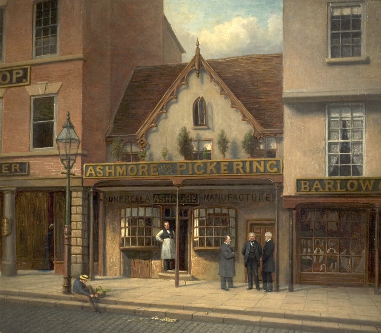39, Long Row, a Market Place, Nottingham, 1879 alkotó: Sylvanus Redgate