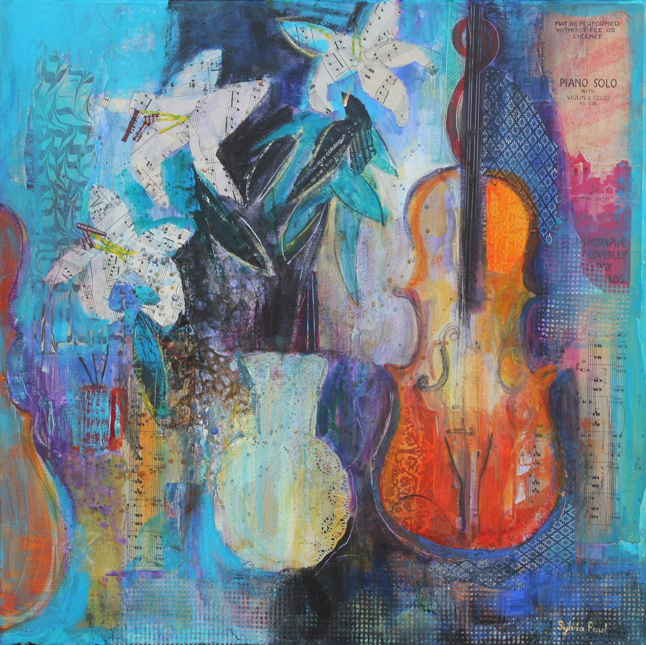 Trio 2014 akrilpapír kollázs alkotó: Sylvia Paul