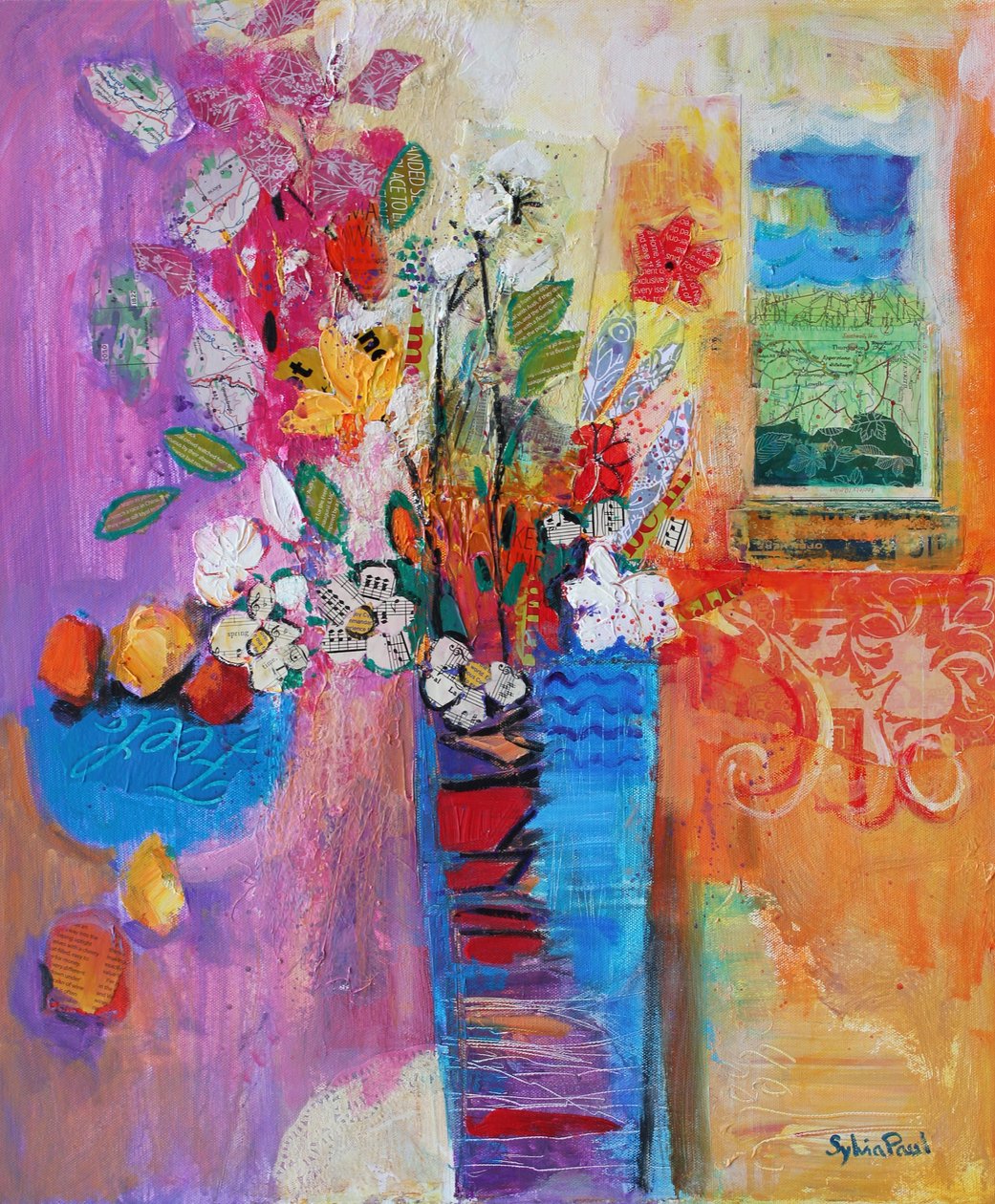 Bringing the Outside In, 2014 (vegyes technikával készült kollázs) alkotó: Sylvia Paul