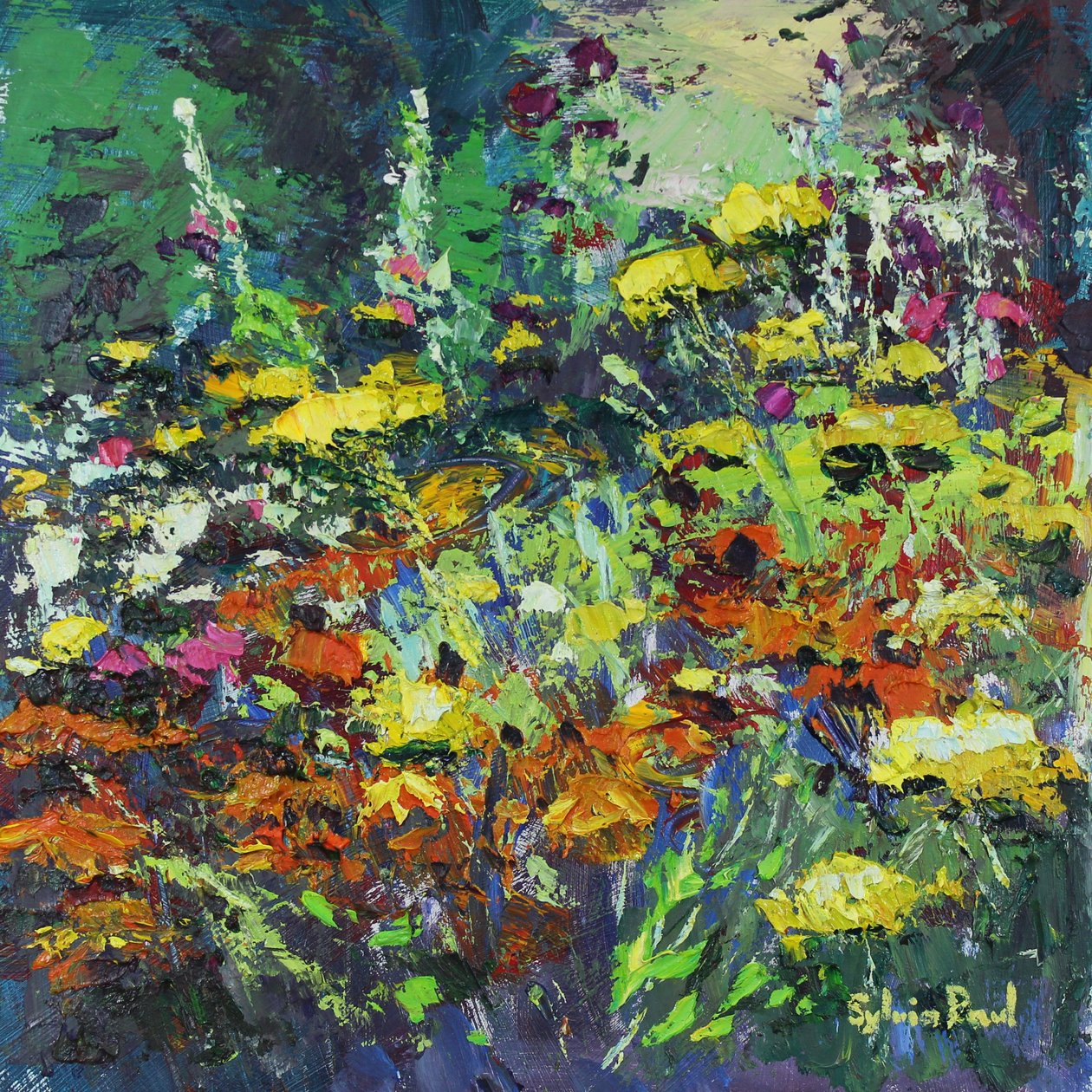 Sunny Garden Colours, 2021 (olaj, vászon) alkotó: Sylvia Paul