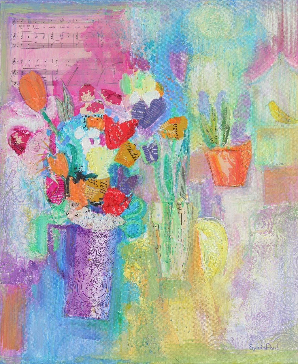 Az a Springtime Feeling 2014, akrilpapír kollázs alkotó: Sylvia Paul