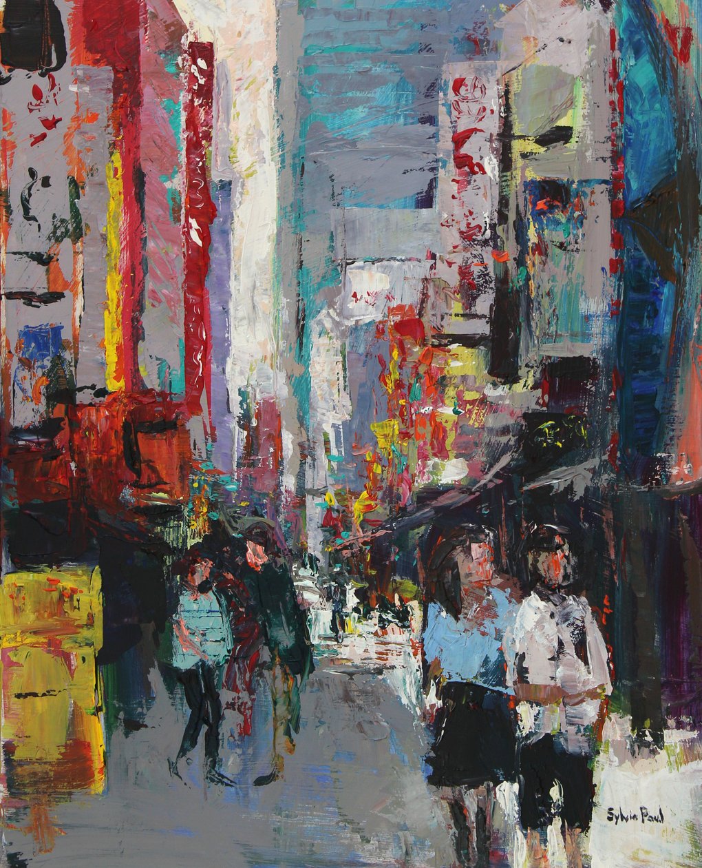 Tokyo Shopping, 2024 (akril) alkotó: Sylvia Paul