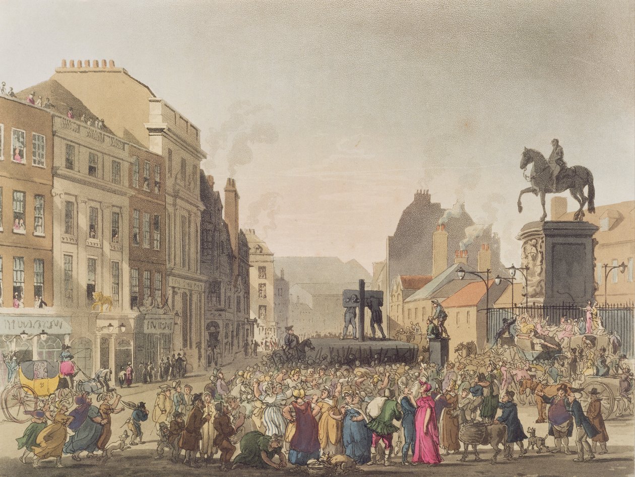 The Pillory, metszett J. Bluck (fl.1791-1831) a 