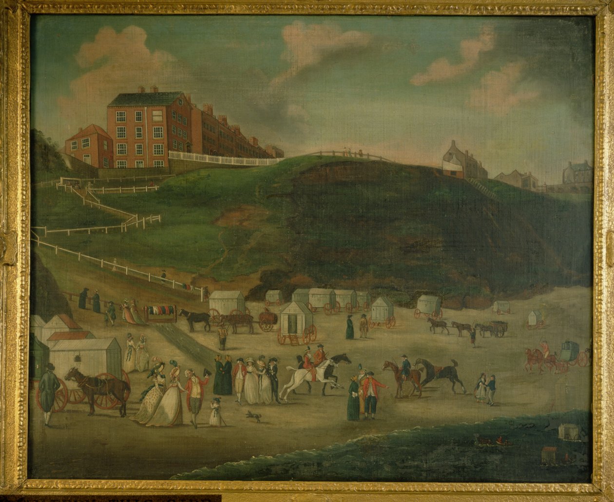 Nyaralók a Scarborough Beachen, 1776 körül alkotó: T. Ramsay