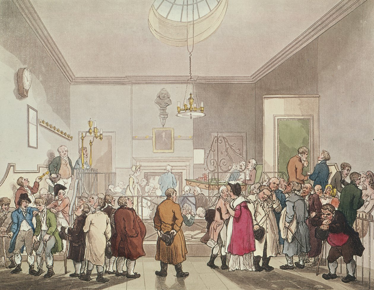 The Betting Post, 18. század vége (akvatinta) alkotó: T. and Pugin Rowlandson