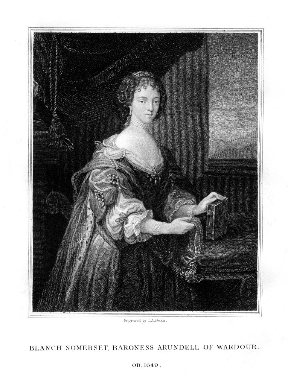 Blanche Somerset, Lady Arundell, Wardour, 1827 alkotó: T. A. Dean