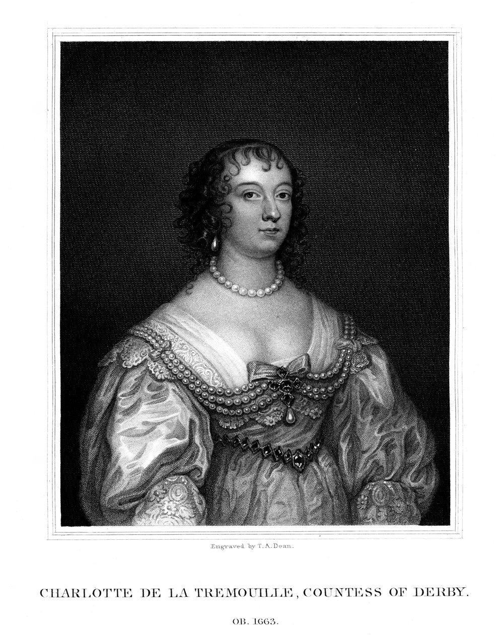 Charlotte Stanley, Derby grófnője, 1825. alkotó: T. A. Dean