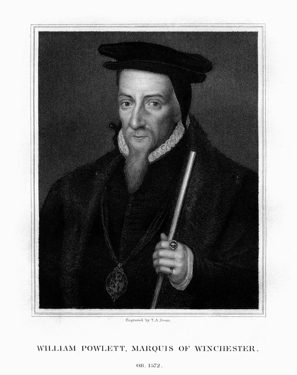 William Paulet, Winchester 1. márkija, angol államférfi, 1828. alkotó: T. A. Dean