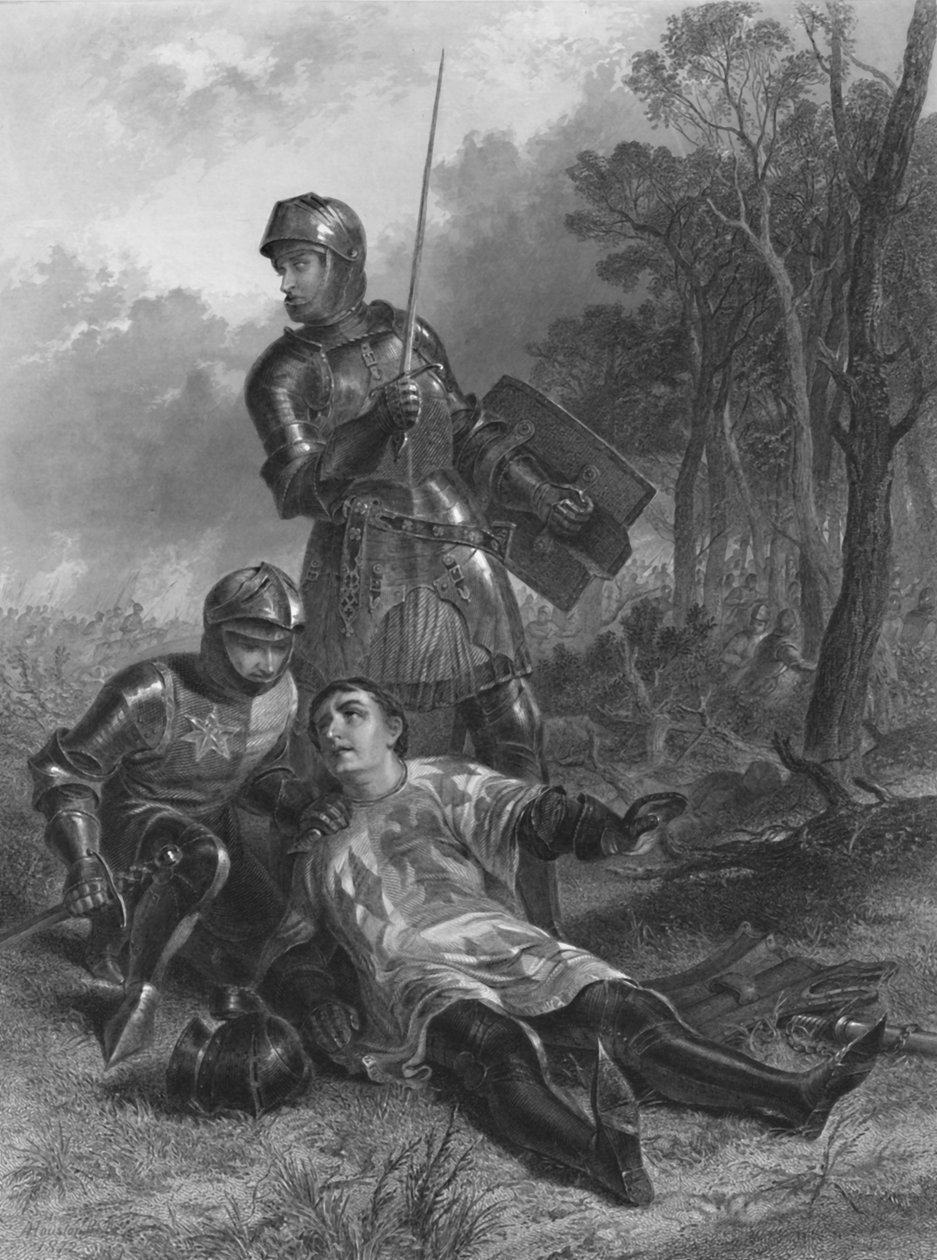 Warwick grófjának halála VI. Henrik király, 1870 alkotó: T. Brown