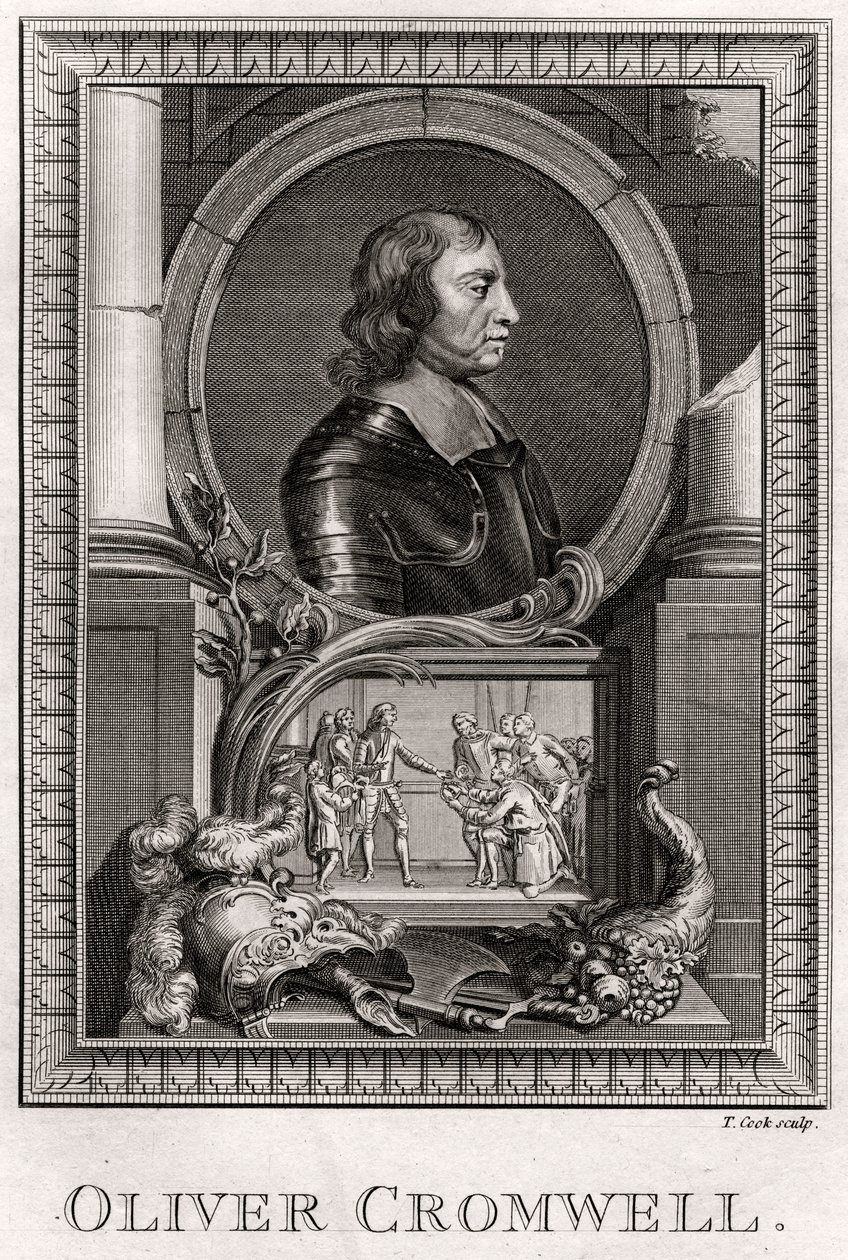 Oliver Cromwell, 1775 alkotó: T. Cook