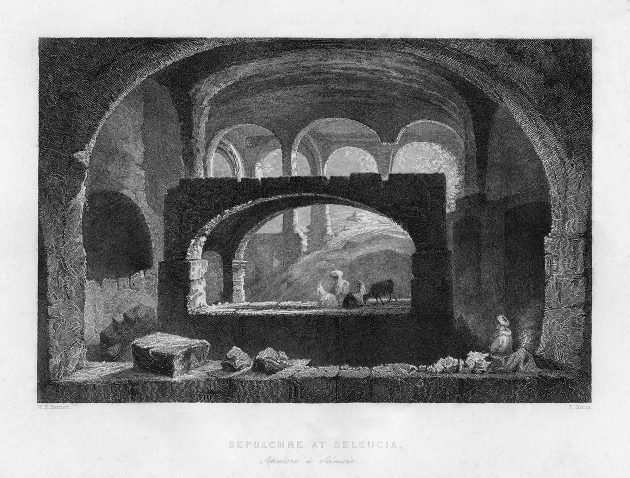 Egy sír Seleuciában, Mezopotámiában, Irakban, Iránban, 1841. alkotó: T Dixon
