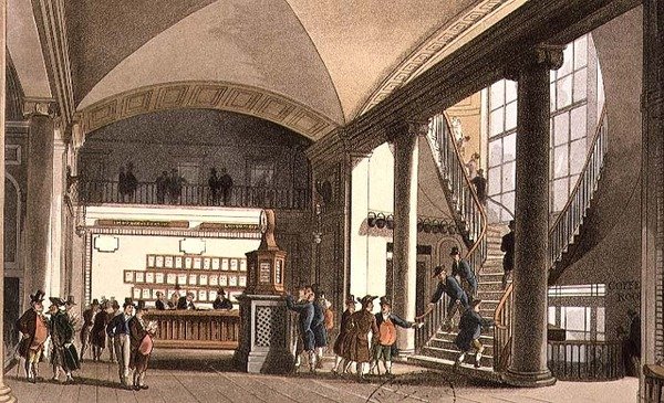 Az aukciós piac csarnoka alkotó: T. and Pugin A.C. Rowlandson