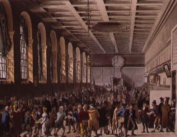 Vámház, a Hosszú szoba Ackermann „London mikrokozmoszából” alkotó: T. and Pugin A.C. Rowlandson
