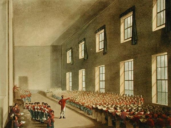 Military College, Chelsea, „Ackermann mikrokozmosza Londonból”, vésette Thomas Sunderland (fl.1798) alkotó: T. and Pugin A.C. (after) Rowlandson