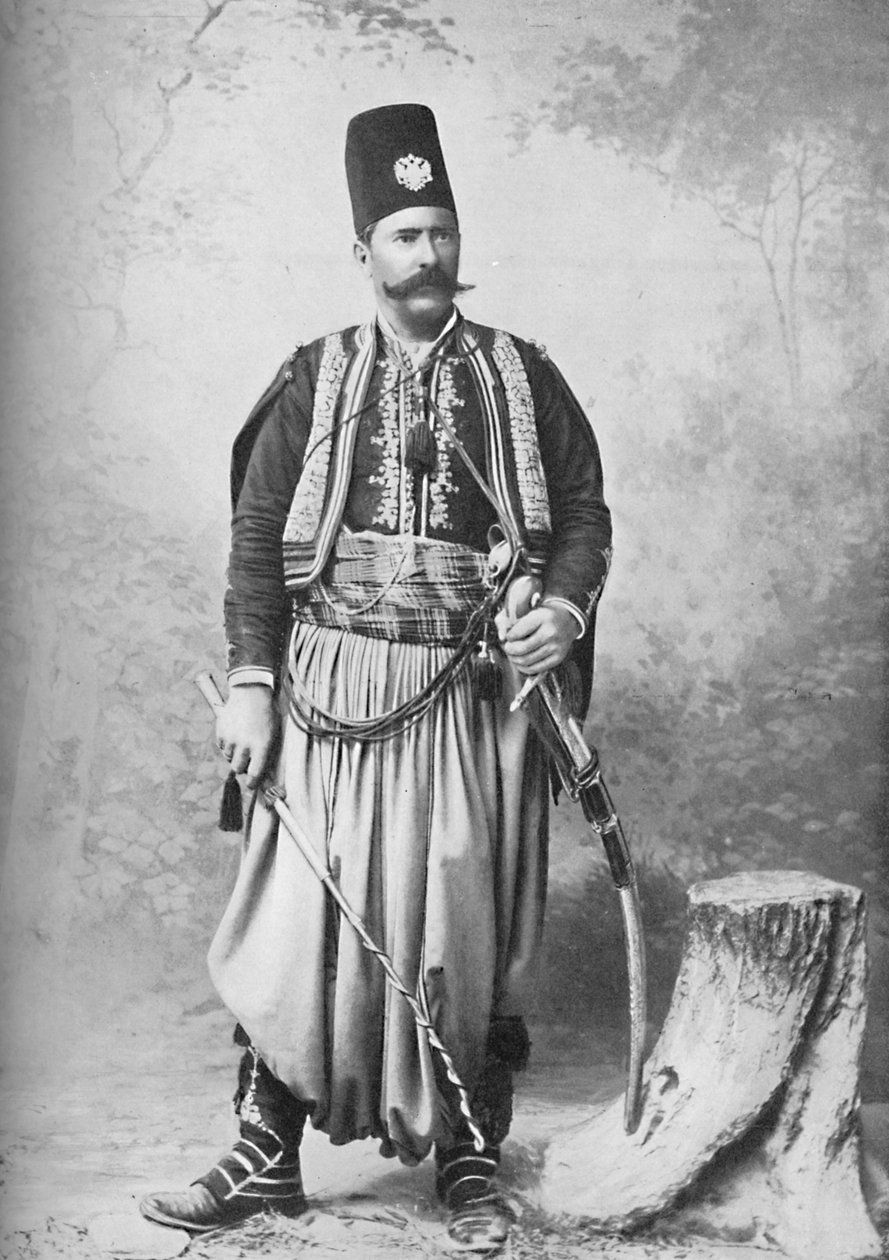 Egy szír teljes jelmezben, 1902 alkotó: T. R. Dumas and Son