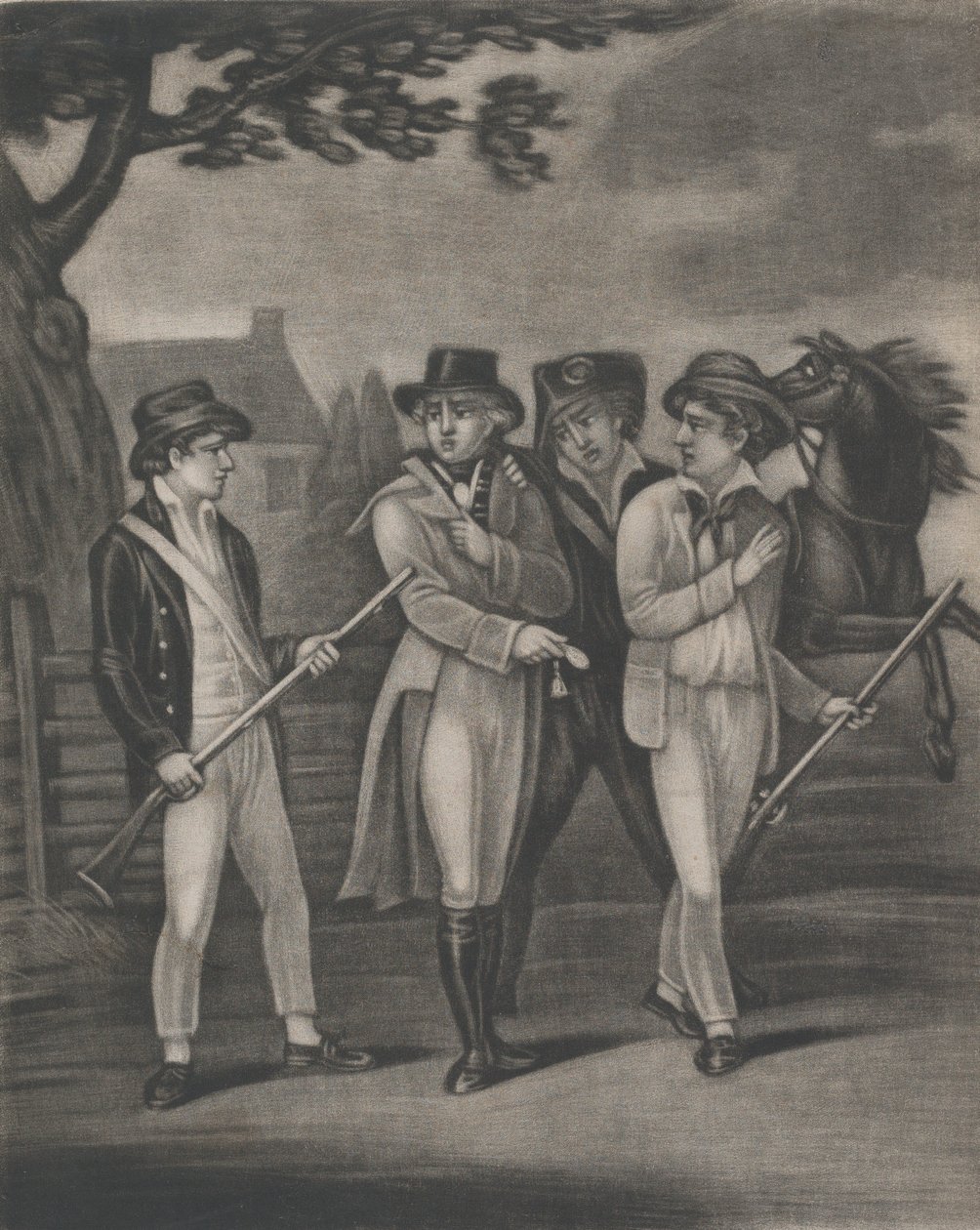 André őrnagy elfoglalása, a megvesztegethetetlen Paulding, Williams és Vanvert, 1812. július 4. alkotó: T. W. Freeman