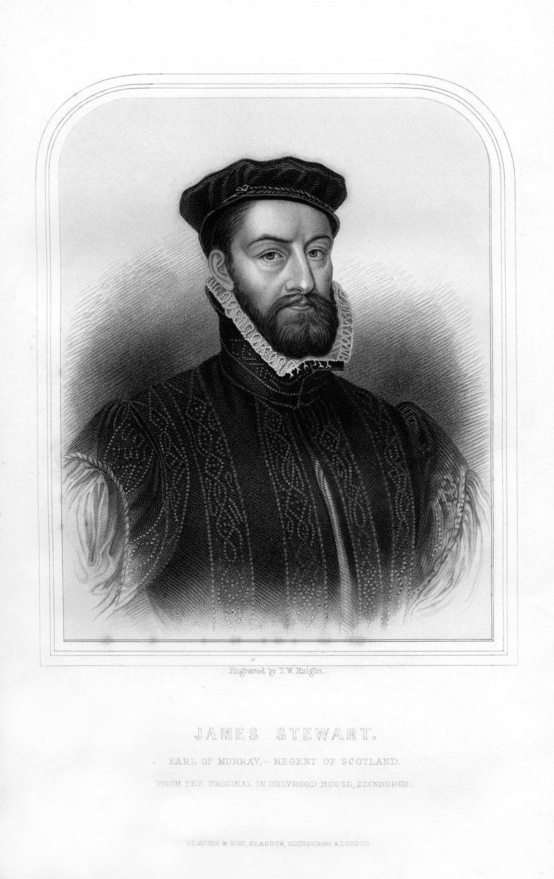 James Stewart, Moray 1. grófja, Skócia kormányzója, 1870 alkotó: T. W. Knight