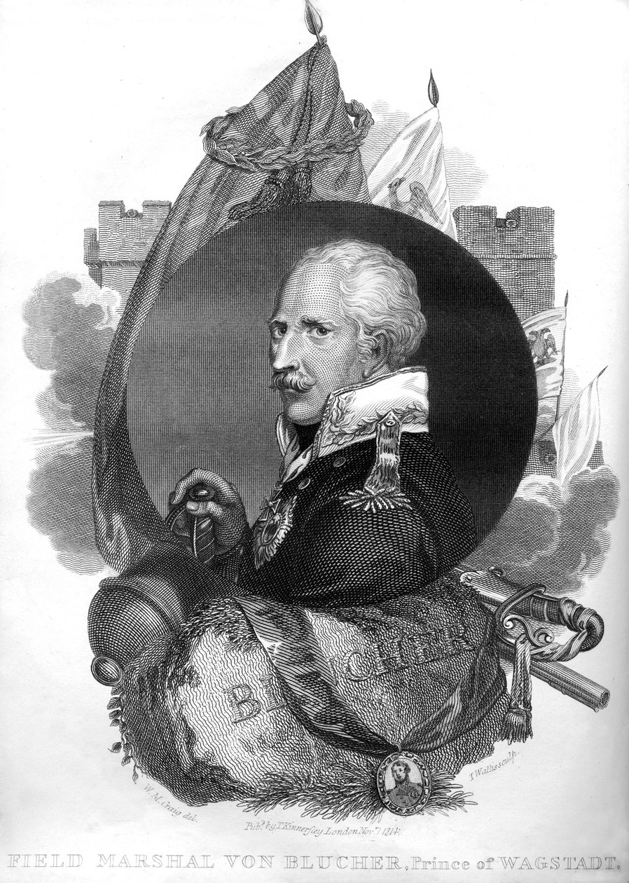 Von Blucher tábornagy, Wagstadt hercege, 1816. alkotó: T. Wallis