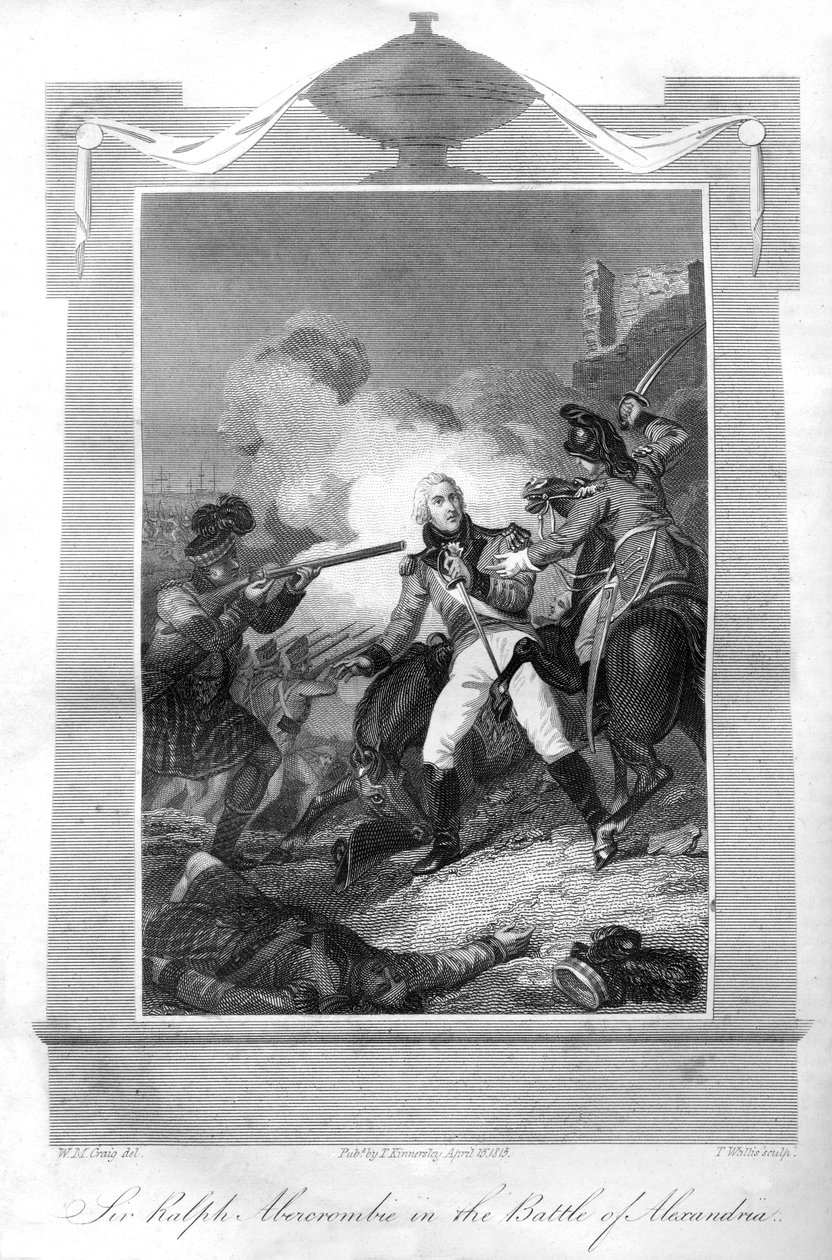 Sir Ralph Abercrombie 1734-1801 az alexandriai csatában, 1816-ban. alkotó: T. Wallis