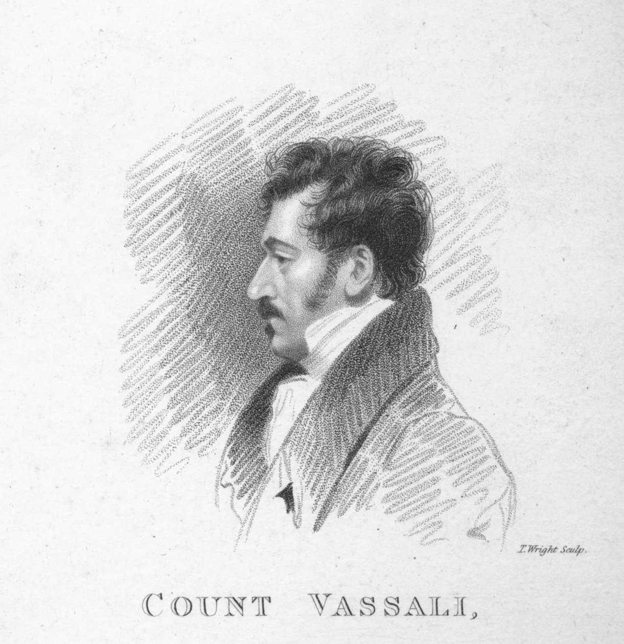 Vassali gróf, A. Wivell vázolta a Lordok Házában, 1820. alkotó: T. Wright