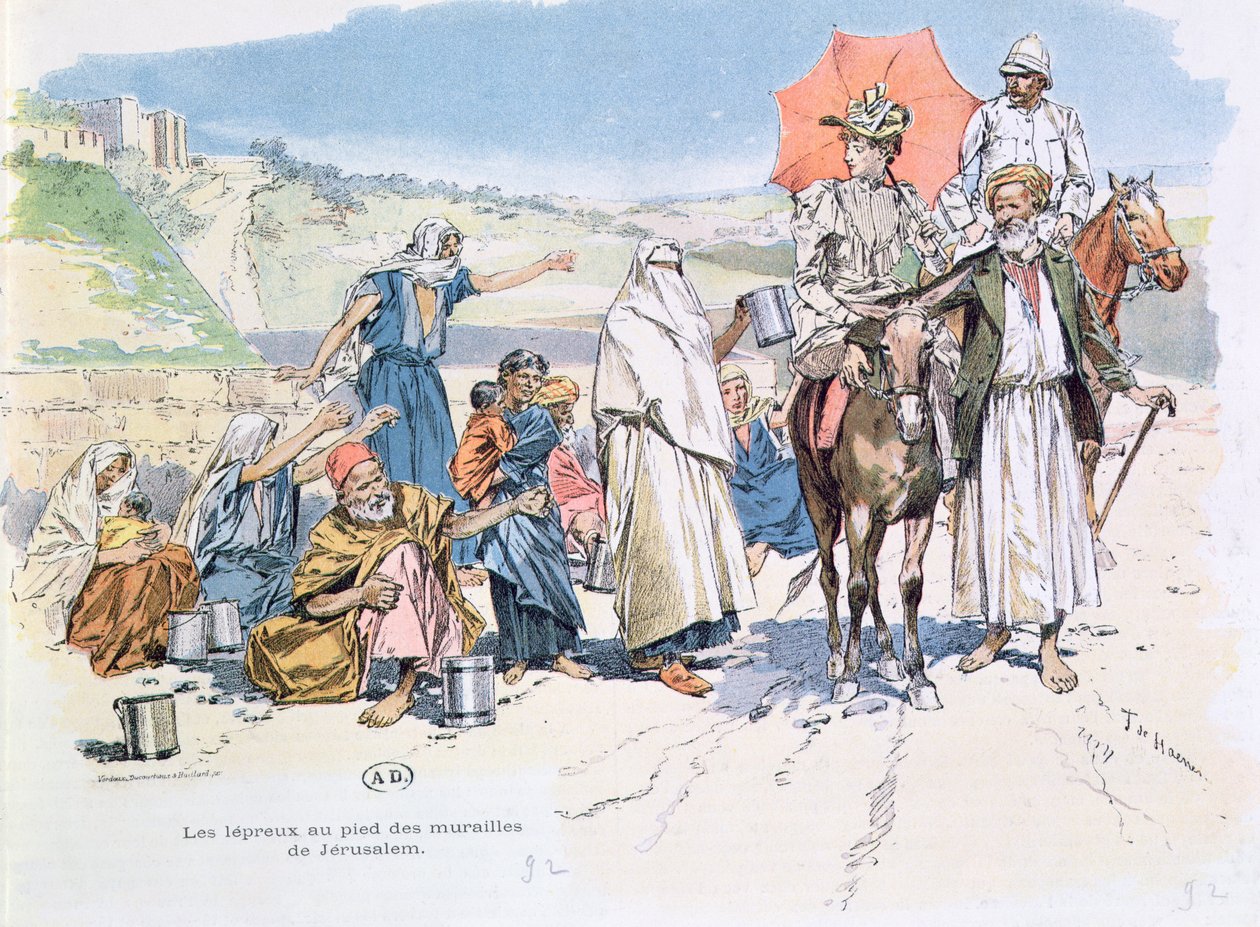 Leprások Jeruzsálem falain kívül, 1892 alkotó: T. de Haener