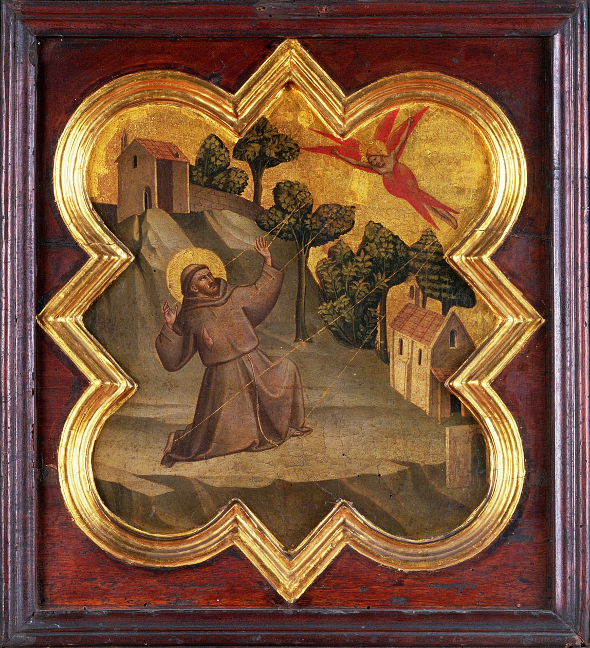 Szent Ferenc stigmát fogadó (tempera a panelen) alkotó: Taddeo Gaddi