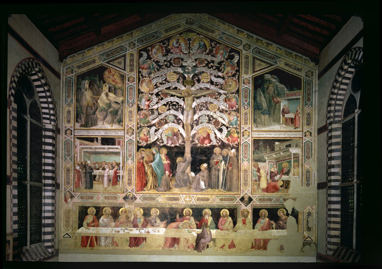 Az élet fája és az utolsó vacsora, 1360 (részletesen lásd 85021) alkotó: Taddeo Gaddi
