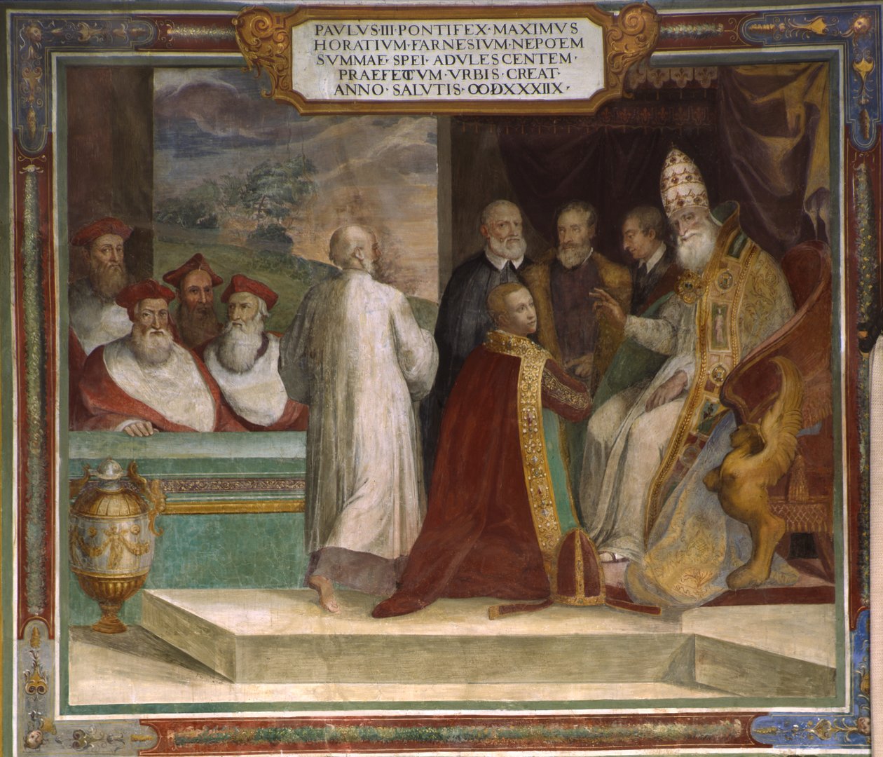 III. Paolo és Orazio Farnese, 1560, részlet alkotó: Taddeo Zuccari