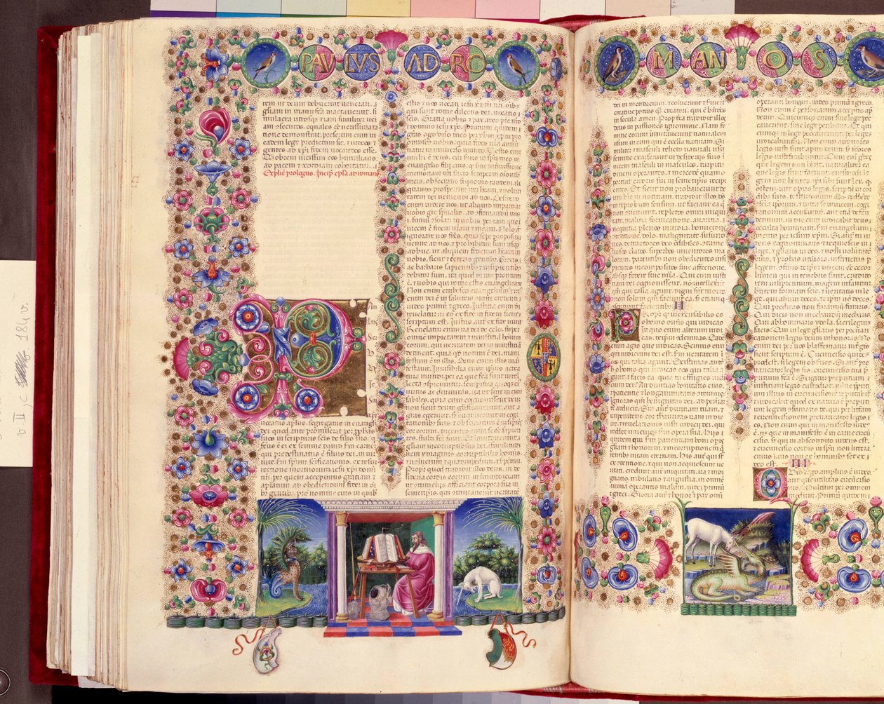 Szent Pál rómaiakhoz írt levele, kettős fóliás illusztráció a „Bible de Borso d
