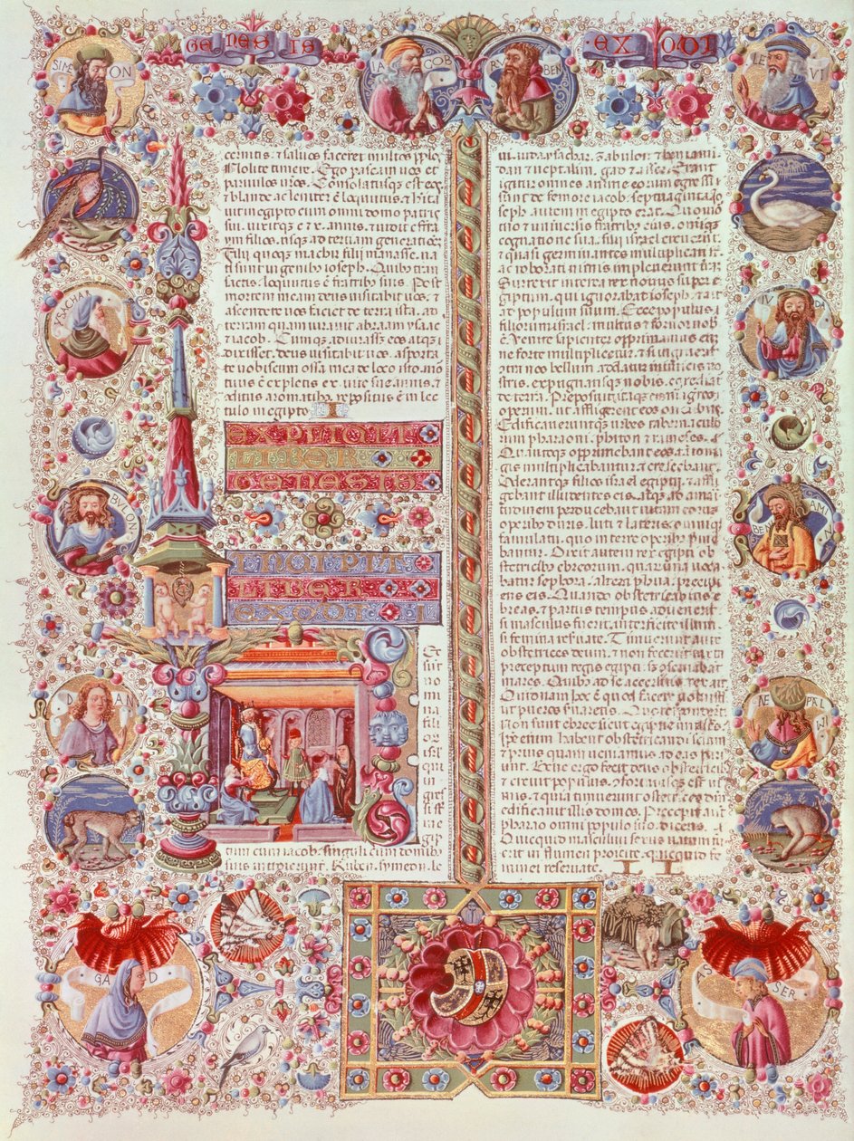 Taddeo Crivelli illuminált oldala Borso d