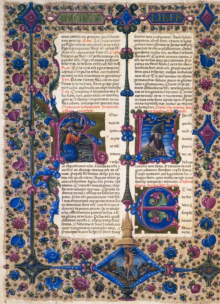 Incipit Baruch próféta könyvéből, a Borso d