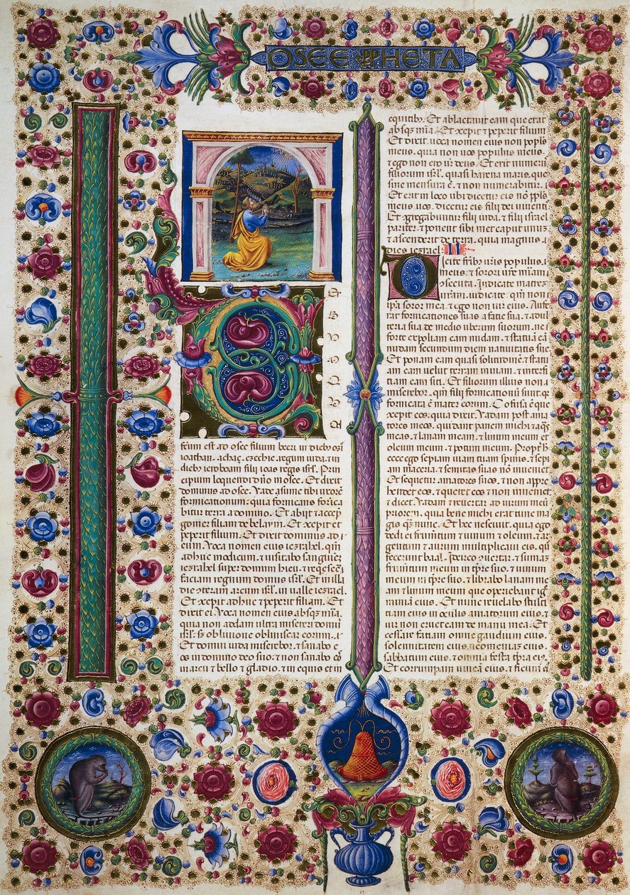Incipit Hosea próféta könyvéből, a Borso d