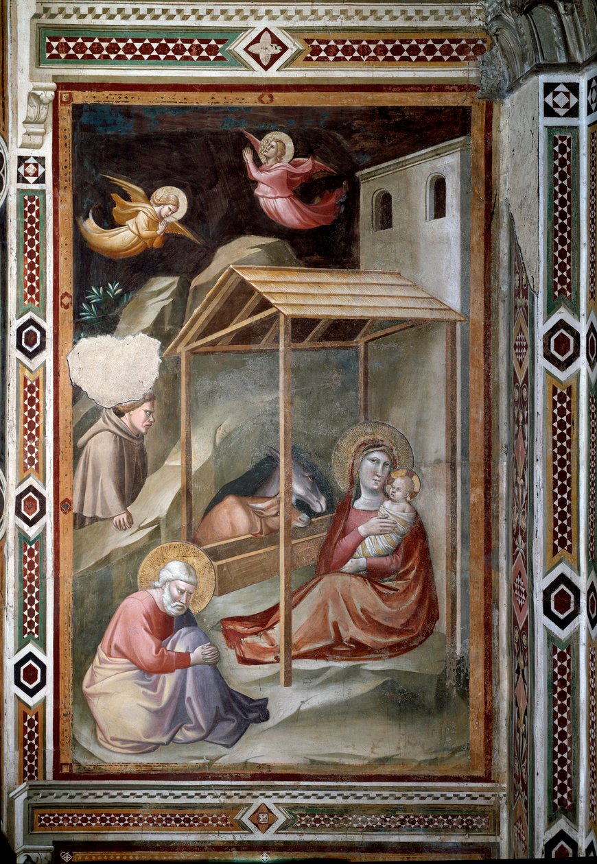 A Szűz élete: Születés (freskó, 1327 körül) alkotó: Taddeo Gaddi