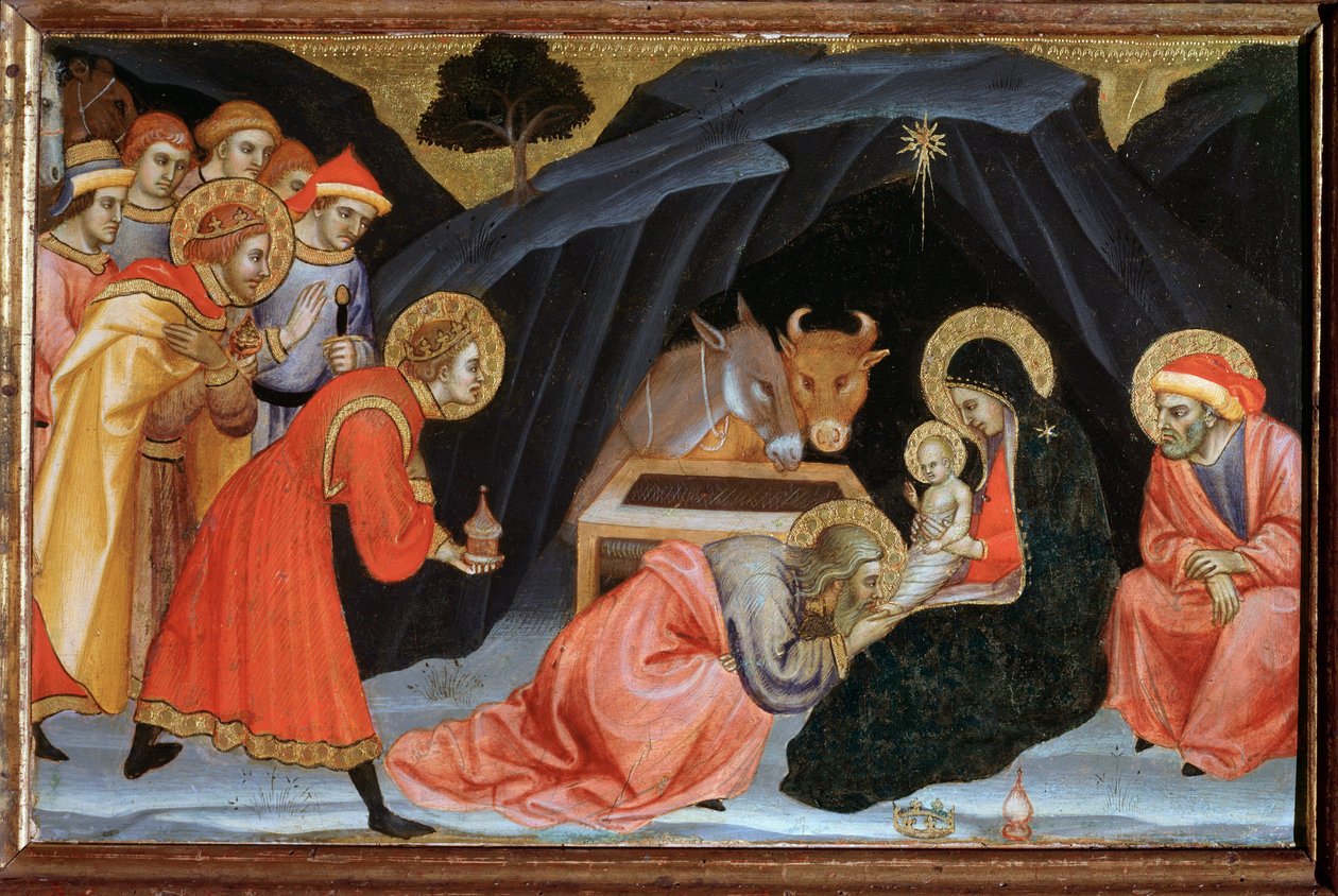 Mágusok imádása - 1405, tempera fán alkotó: Taddeo di Bartolo