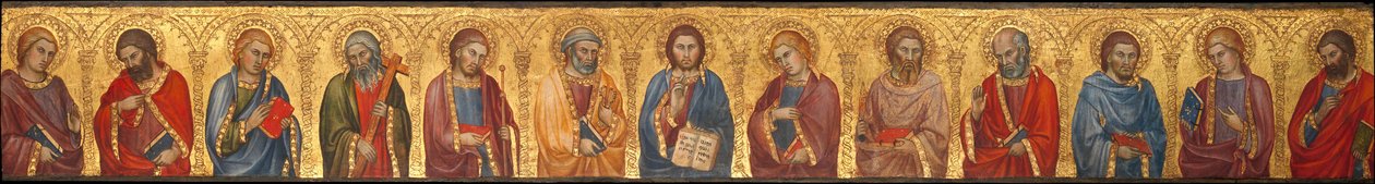 Krisztus és a tizenkét apostol alkotó: Taddeo di Bartolo